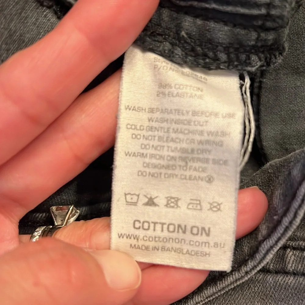 Cotton On Gray Denim Skinny Jean, Size 4